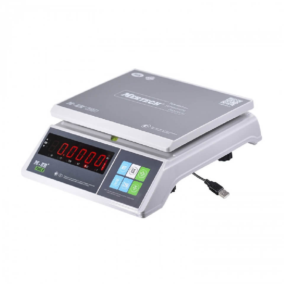 Весы порционные Mertech M-ER 326 AFU-15.1 Post II LED USB-COM (двойной дисплей) (15 кг, 1 г, внешняя калибровка), 3868: фотографии