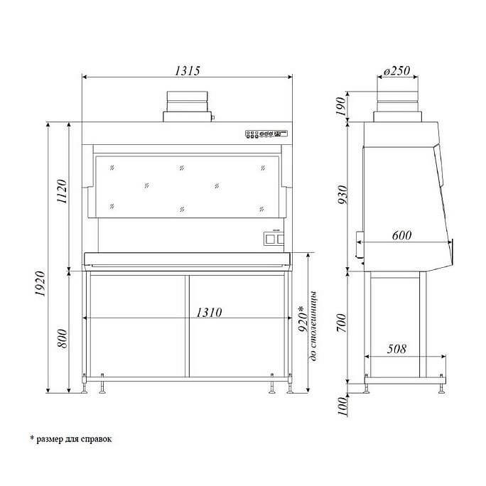 Вытяжной шкаф LAMSYSTEMS ШВ-Ламинар-С-1,3 фото2