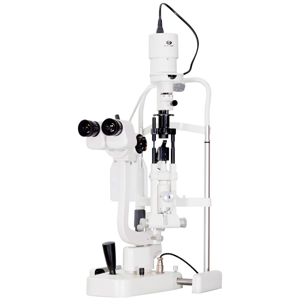 Пятиступенчатая светодиодная галогеновая щелевая лампа с верхним осветителем ALMAS YZ5G фото1