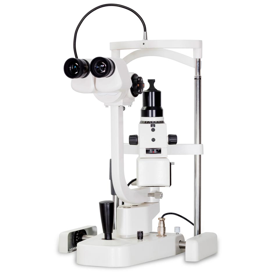 Пятиступенчатая светодиодная галогеновая щелевая лампа с нижним осветителем ALMAS YZ5X1 фото1