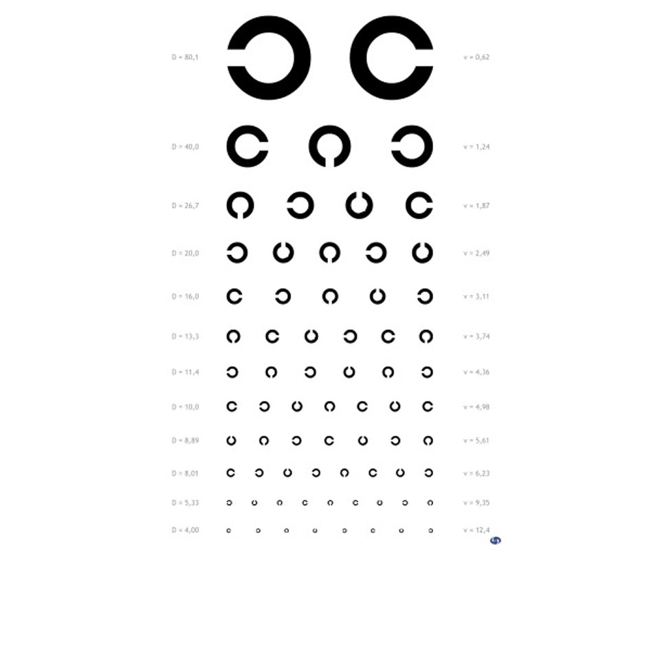 Комплект таблиц для проверки зрения к аппарату Ротта фото2