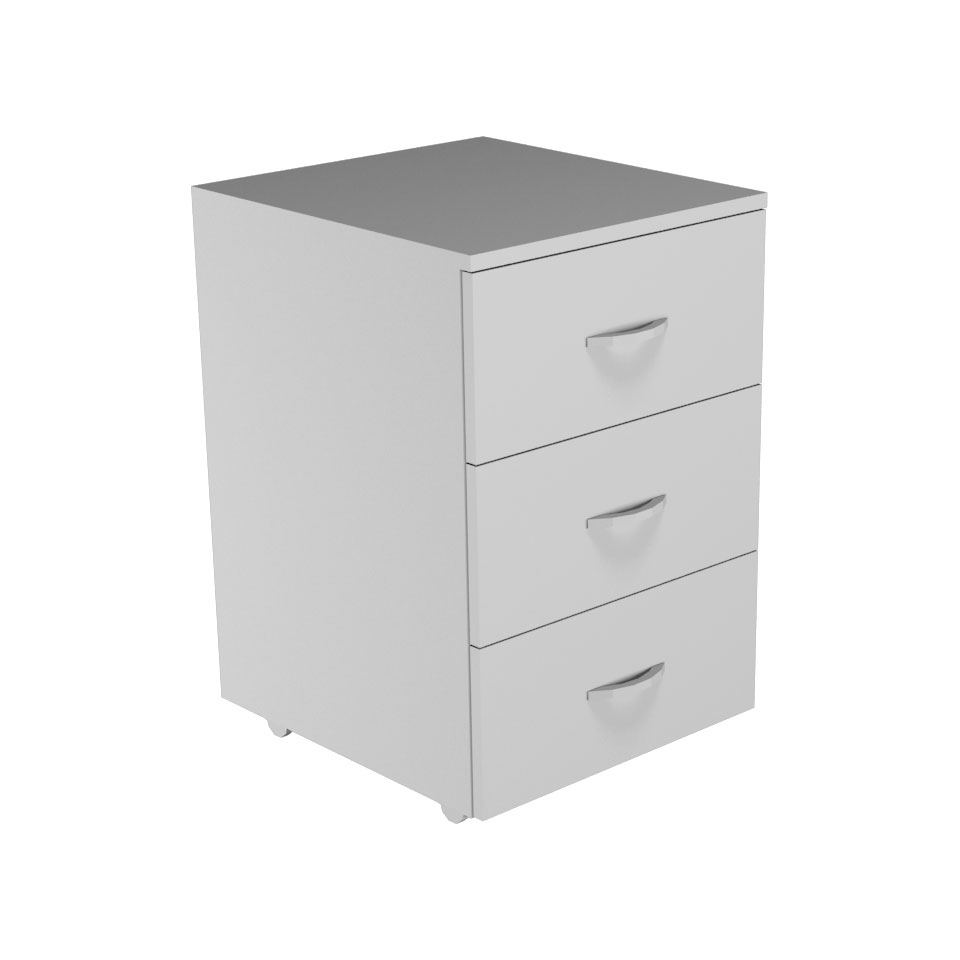 Низкая подкатная тумба с 3 ящиками НВ-400 ТЯн