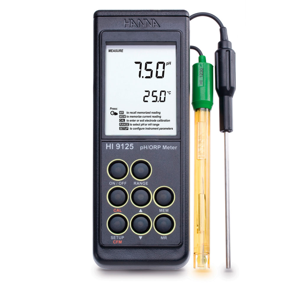 Портативный рН/ОВП/С-метр Hanna HI9125 фото1
