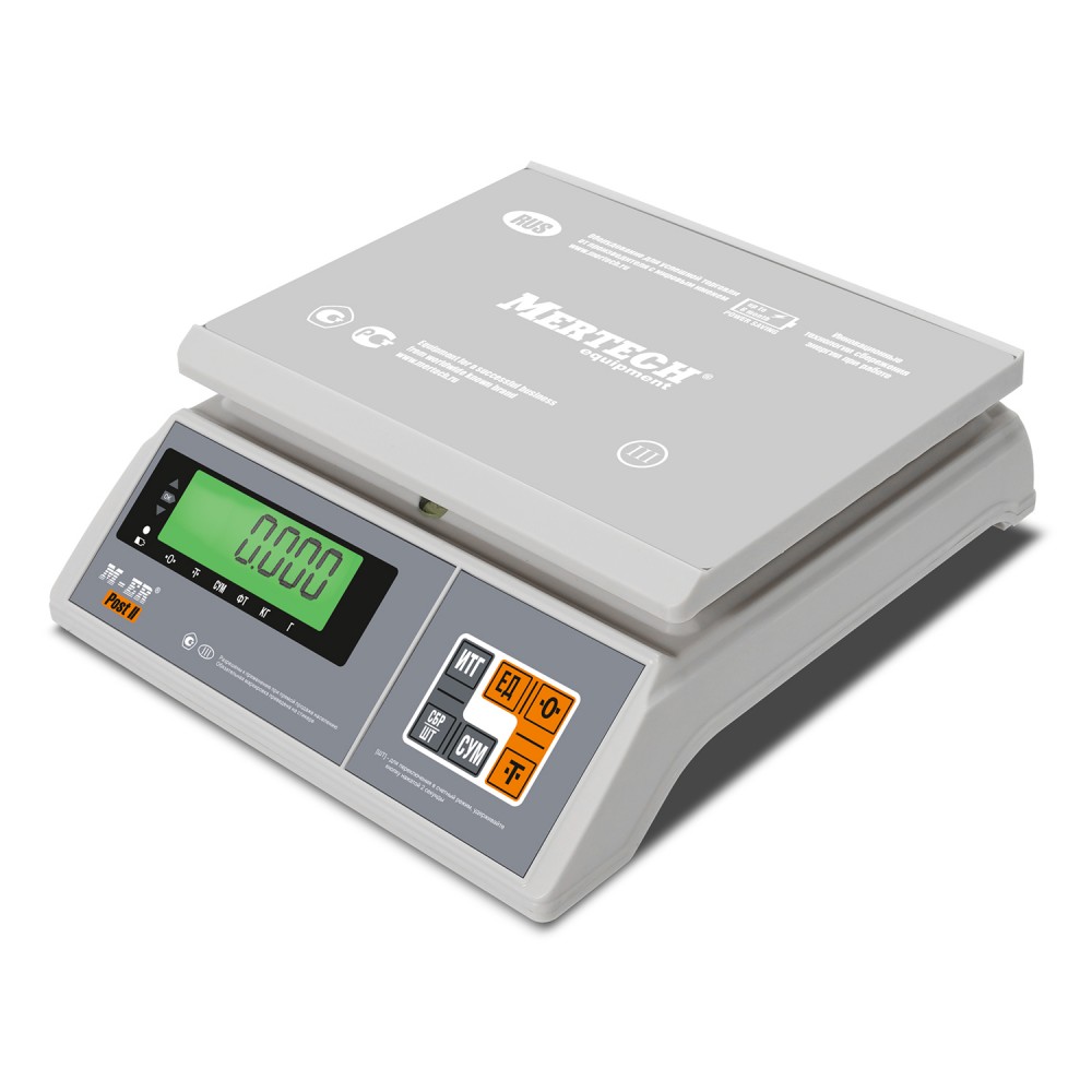 Весы порционные MERTECH M-ER 326 FU-6.01 LCD (6 кг, 0,1 г, внешняя калибровка, без АКБ): фотографии