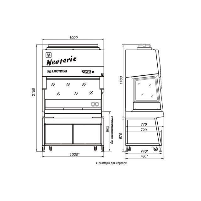 Ламинарный бокс LAMSYSTEMS БМБ-II-Ламинар-C-0,9 NEOTERIC фото3