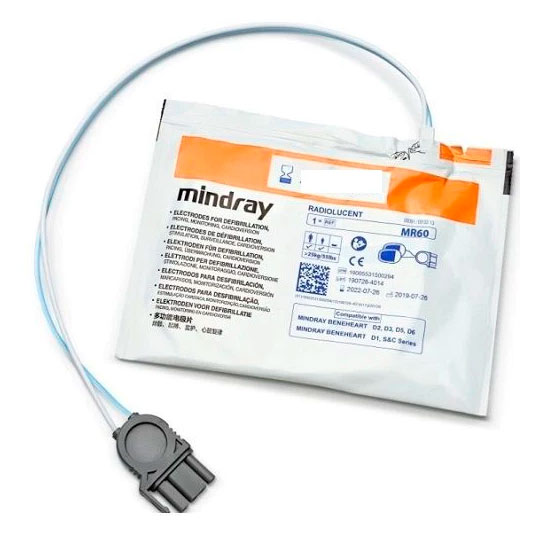 Электроды Mindray MR60 для дефибрилляторов и мониторов (для BeneHeart D3, D6, D5, D2, C1) Электроды Mindray MR60 для дефибрилляторов и мониторов (для BeneHeart D3, D6, D5, D2, C1): фотографии