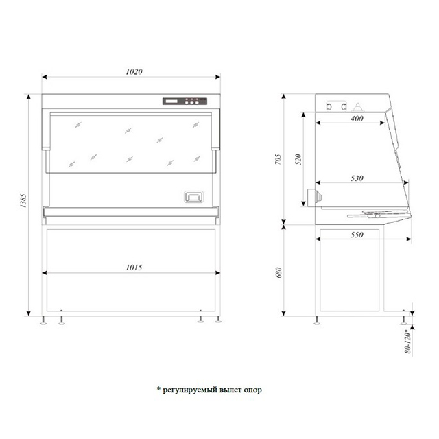 ПЦР-бокс LAMSYSTEMS БАВ-ПЦР-Ламинар-С с УФ-рециркулятором воздуха фото2